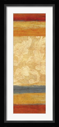 Framed Tapestry Stripe Panel I Print