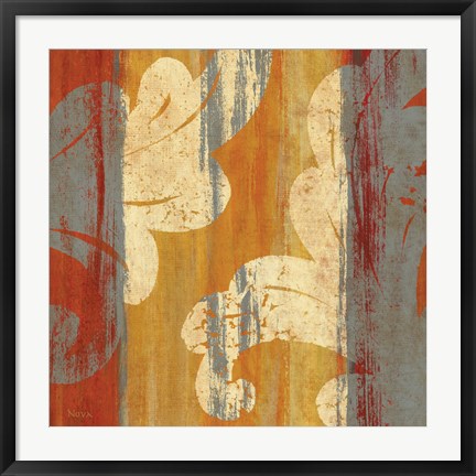 Framed Tapestry Stripe Square II Print