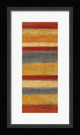 Framed Abstract Stripe Panels I Print