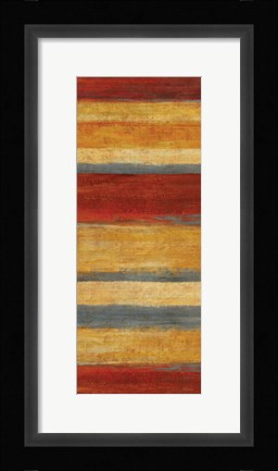 Framed Abstract Stripe Panels II Print