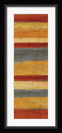 Framed Abstract Stripe Panels I Print