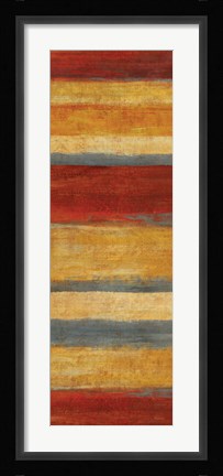 Framed Abstract Stripe Panels II Print