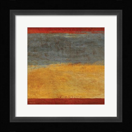 Framed Abstract Stripe Square I Print