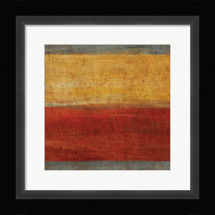 Framed Abstract Stripe Square II Print