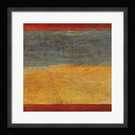 Framed Abstract Stripe Square I Print