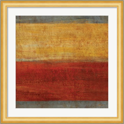 Framed Abstract Stripe Square II Print