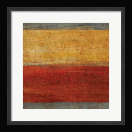 Framed Abstract Stripe Square II Print