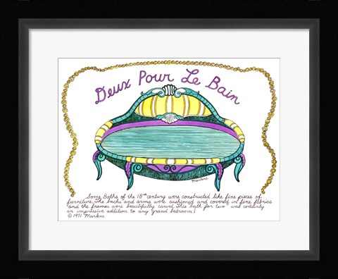 Framed Deux Pour Le Bain Print