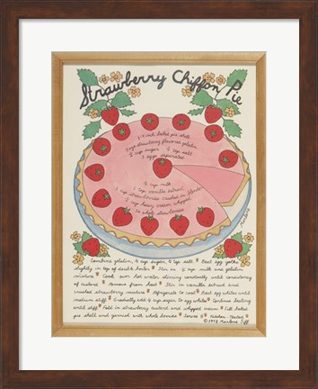 Framed Strawberry Chiffon Pie Print