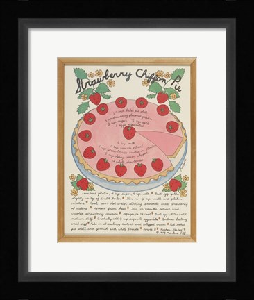 Framed Strawberry Chiffon Pie Print