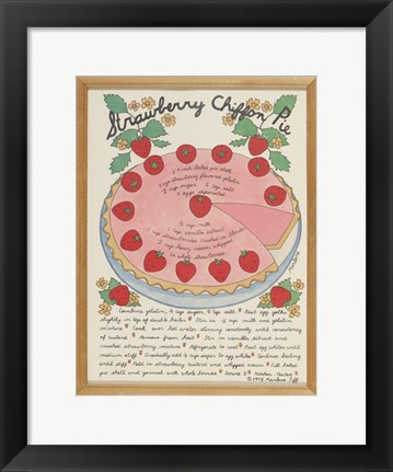 Framed Strawberry Chiffon Pie Print