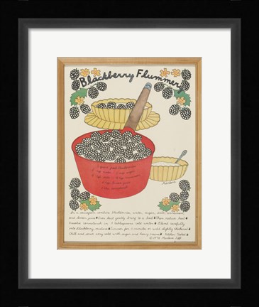 Framed Blackberry Flummery Print
