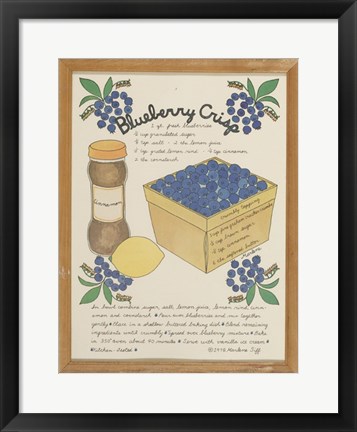 Framed Blueberry Crisp Print