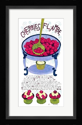Framed Cherries Flambe Print