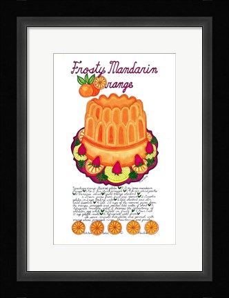 Framed Frosty Mandarin Orange Print