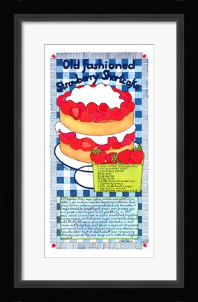 Framed Old Fashioned Strawberry Shortcake Print