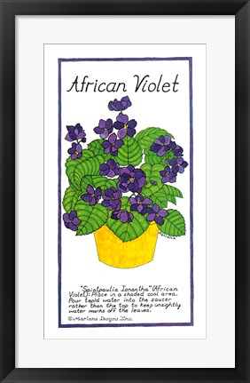 Framed African Violet Print