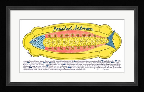 Framed Poached Salmon Print