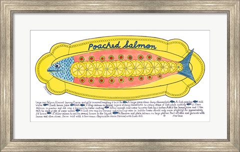 Framed Poached Salmon Print