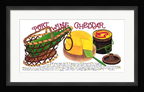 Framed Port Wine Cheddar Print