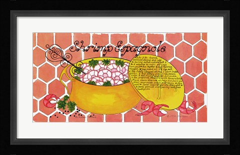 Framed Shrimp Espagnole Print