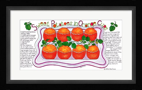 Framed Sweet Potatoes in Orange Cups Print