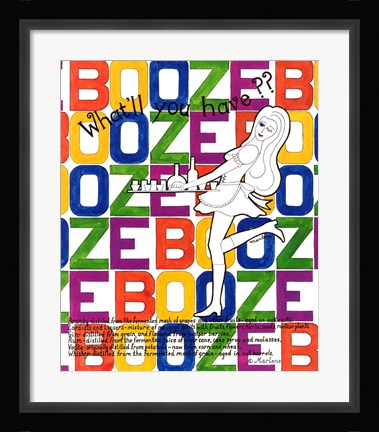 Framed Booze Print