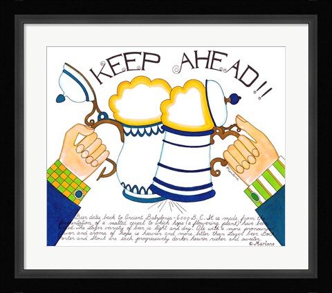 Framed Keep Ahead Print