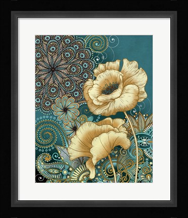 Framed Inspired Blooms II Print