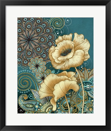 Framed Inspired Blooms II Print