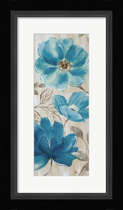 Framed Blue Garden II Print