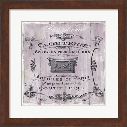 Framed French Bath Print