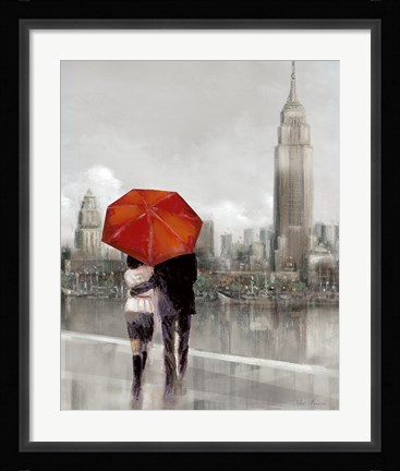 Framed Modern Couple in New York Print