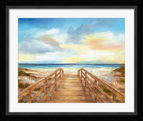 Framed Walk to the Beach Print
