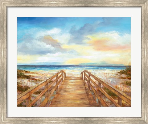 Framed Walk to the Beach Print