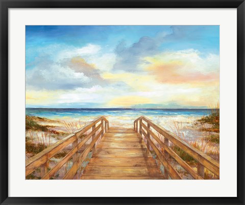 Framed Walk to the Beach Print
