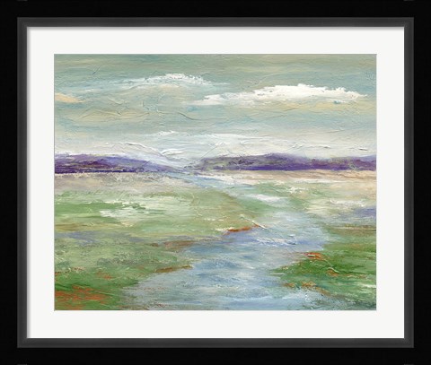 Framed Meadow Stream I Print