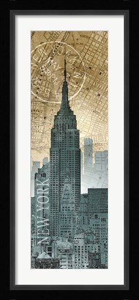 Framed New York Map Print
