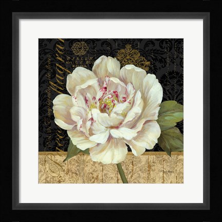 Framed Antique Still Life Peony Print