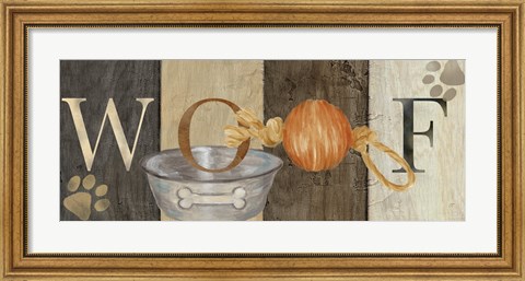 Framed Pooch and Woof Sign II Print