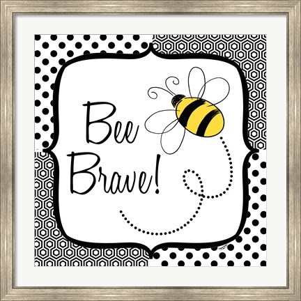 Framed Be Happy and Brave II Print
