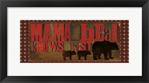 Framed Don&#39;t Feed Mama Bear I Print