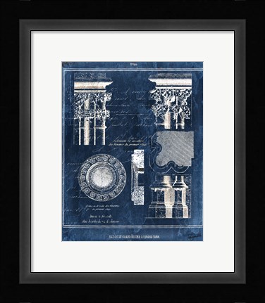 Framed Vintage Blueprints II Print
