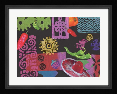 Framed Fiesta (black) Print