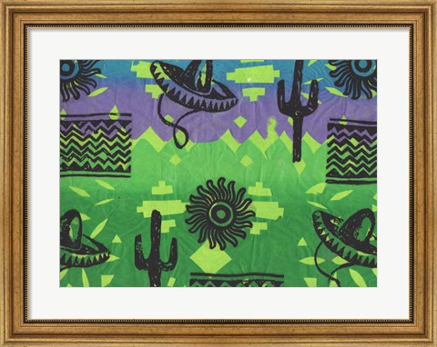 Framed Fiesta (green) Print