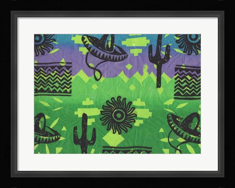 Framed Fiesta (green) Print