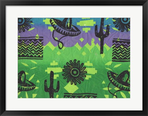 Framed Fiesta (green) Print