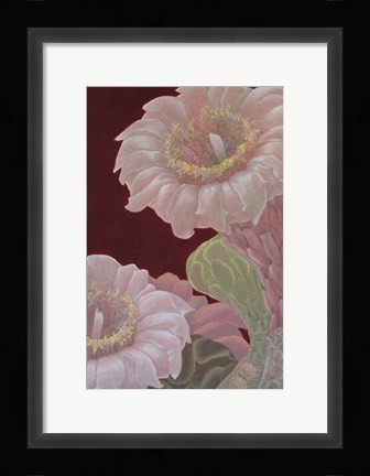 Framed Saguaro White Print