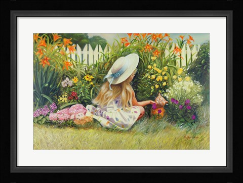 Framed In Mother's Garden Print