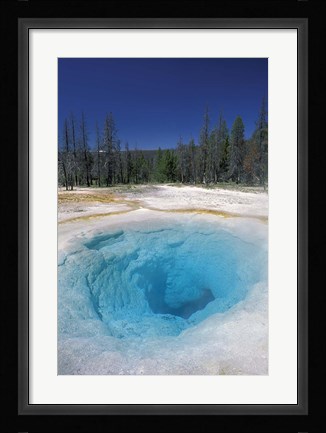 Framed Morning Glory Pool, Yellowstone National Park, Wyoming Print